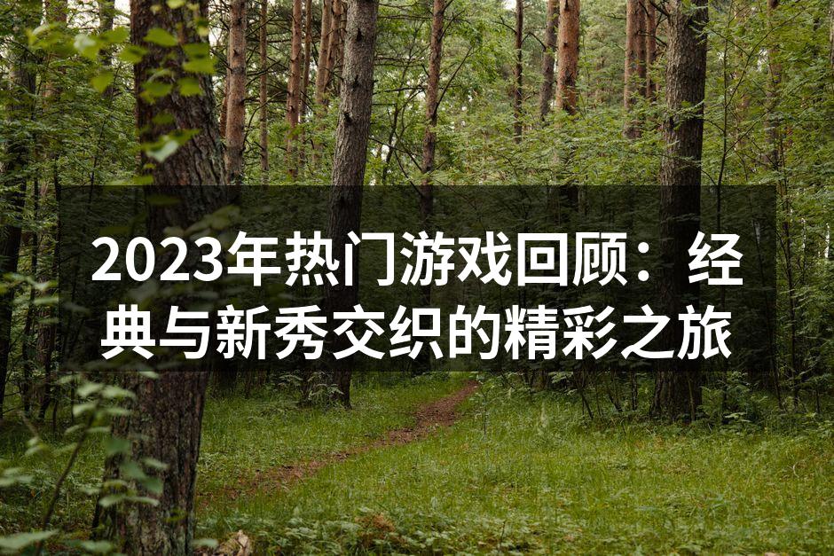 2023年热门游戏回顾：经典与新秀交织的精彩之旅